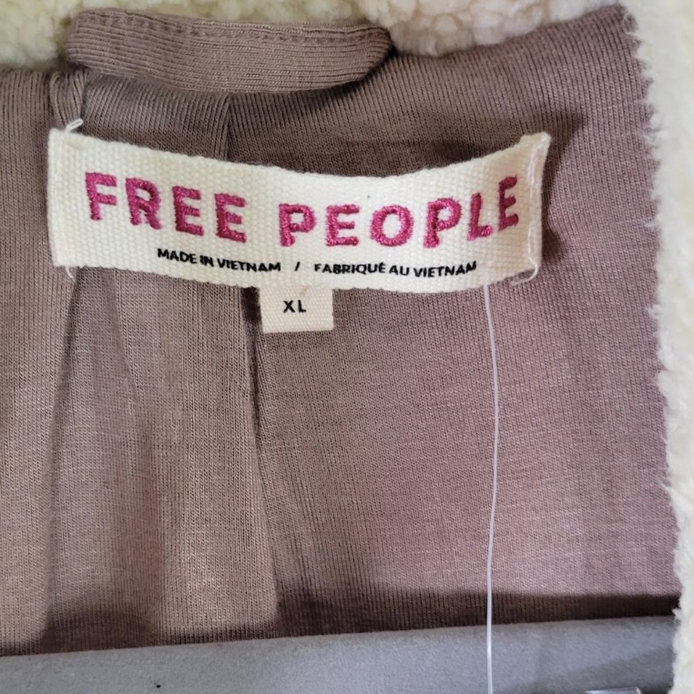 FREE PEOPLE joplin cozy sherpa jacket Sz XL NEW NWT - Picture 8 of 10